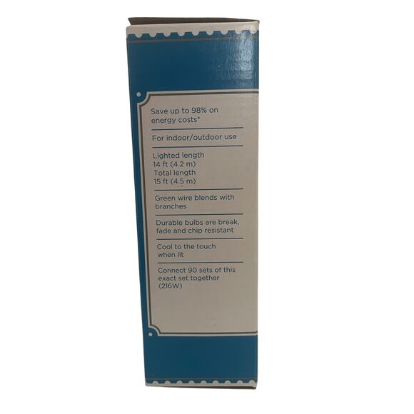 Holiday Time 25-Count Super Bright LED Cool White C7 Lights 15 ft - Lot of 2 - Picture 4 of 6